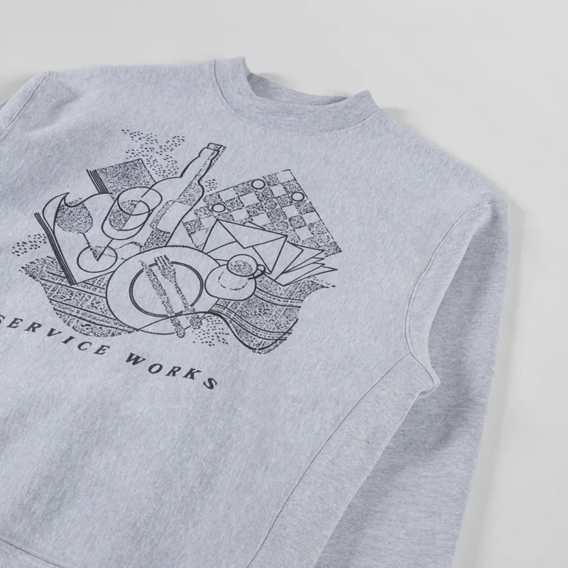 Service Works Frequent Flyer Crewneck Heather Grey-2