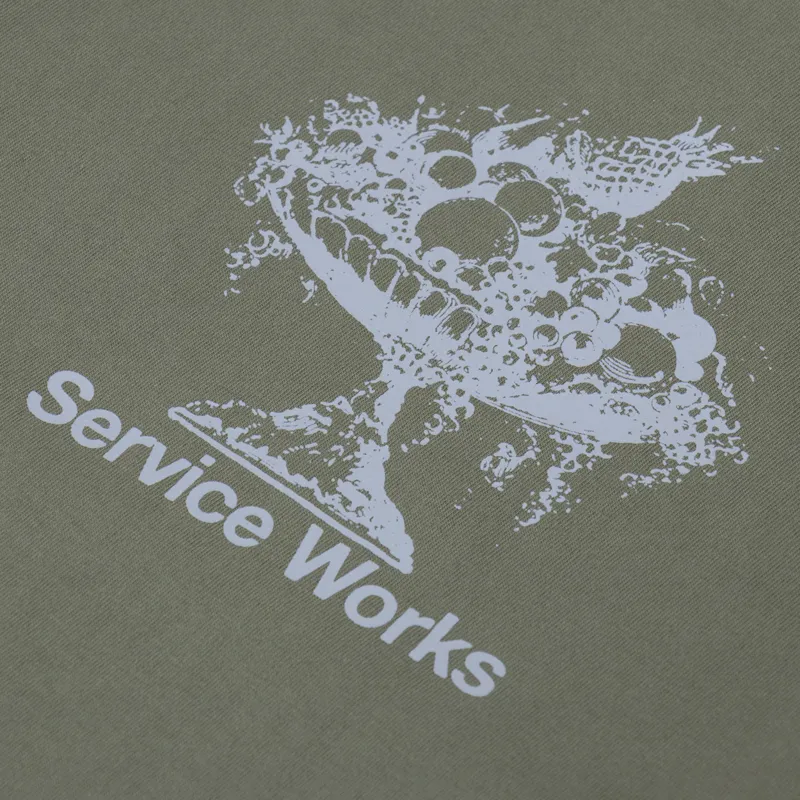 Service Works Fruit Bowl T Shirt Olive-2