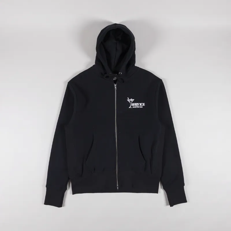Service Works Martini Zipper Hoodie Black-1