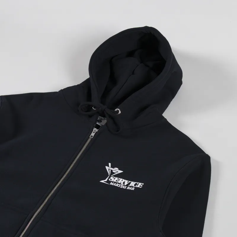 Service Works Martini Zipper Hoodie Black-3