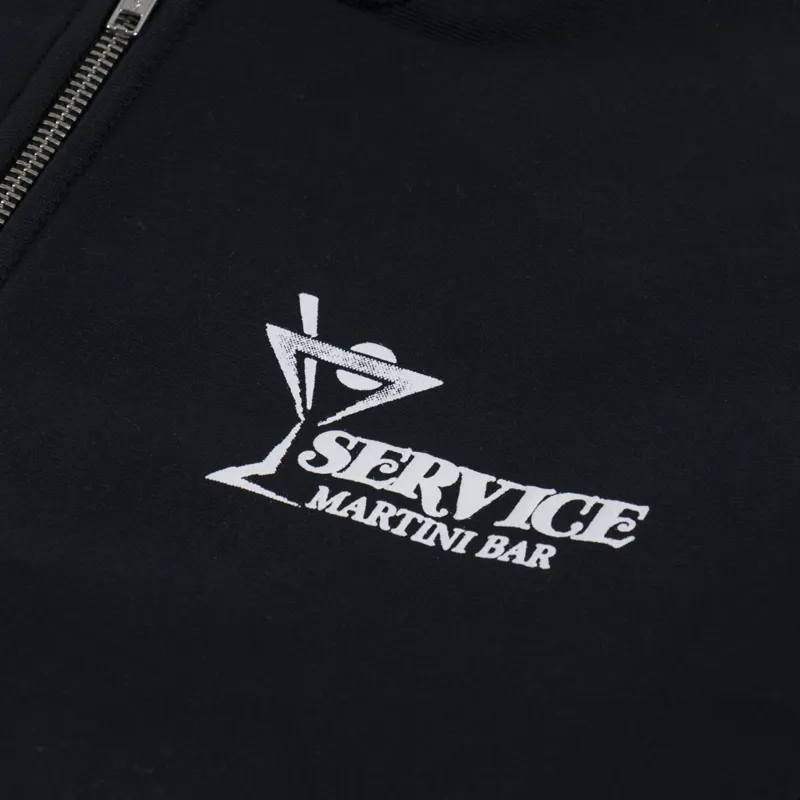 Service Works Martini Zipper Hoodie Black-7
