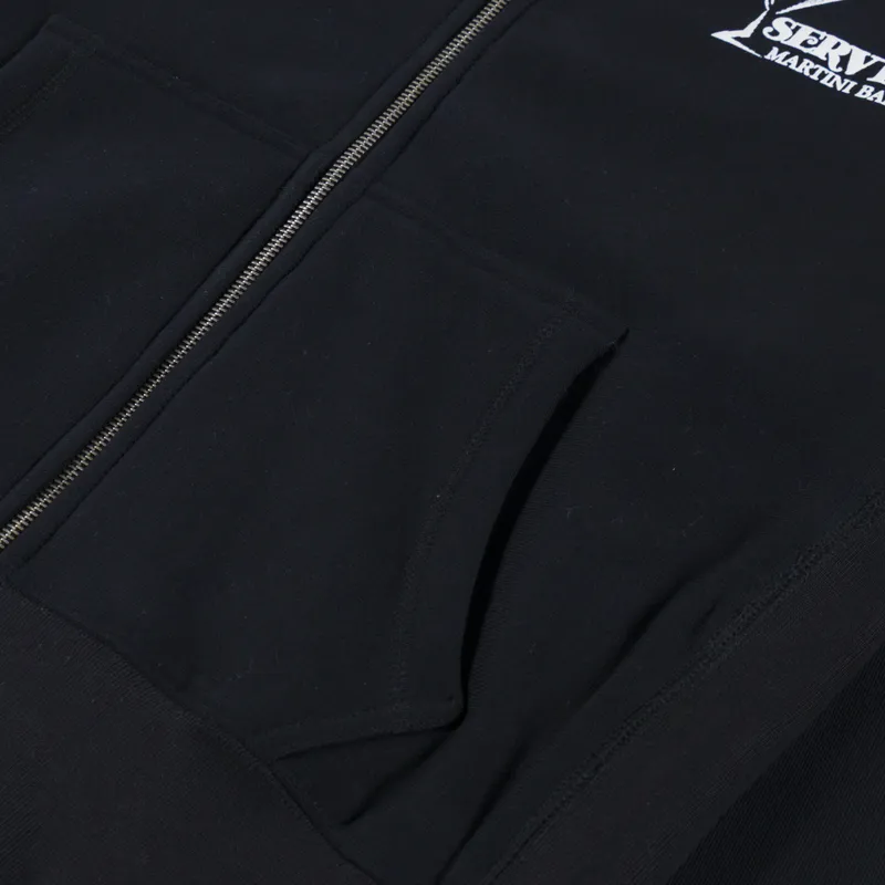 Service Works Martini Zipper Hoodie Black-5