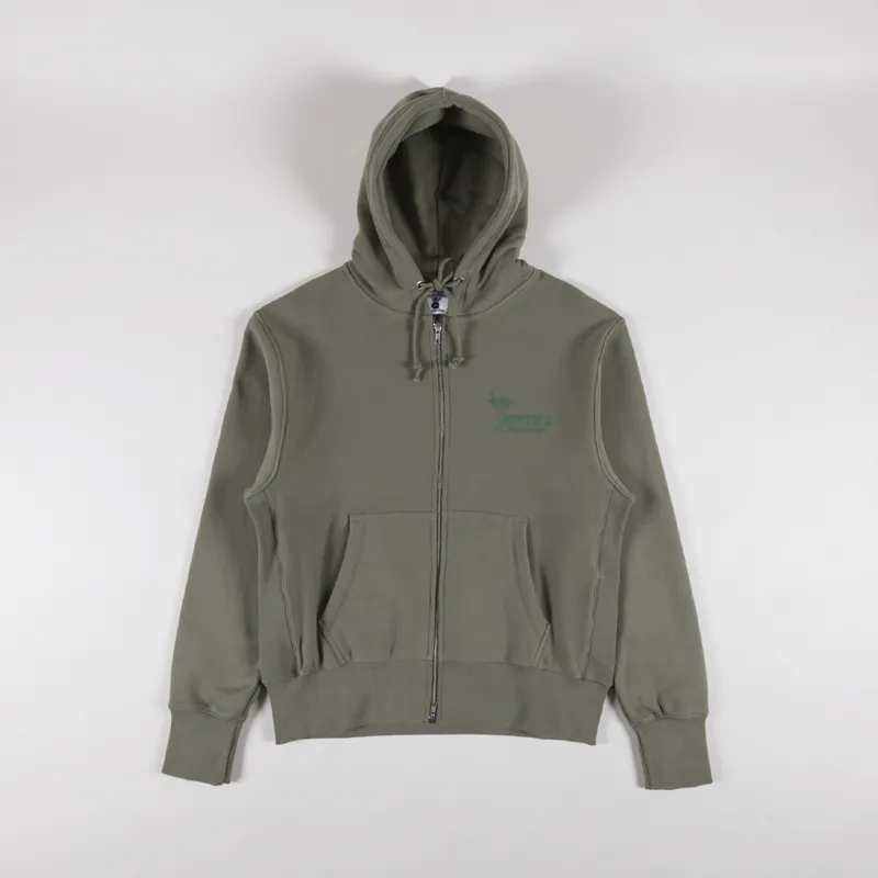 Service Works Martini Zipper Hoodie Olive-1
