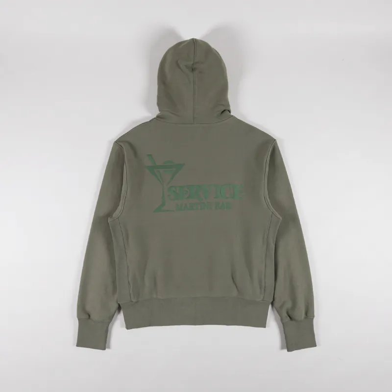Service Works Martini Zipper Hoodie Olive