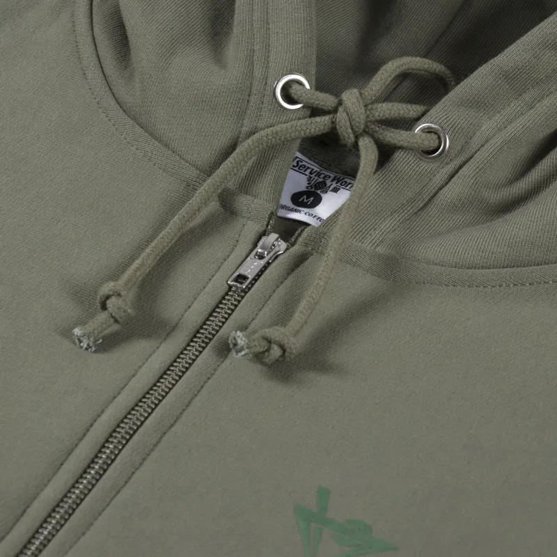 Service Works Martini Zipper Hoodie Olive-4