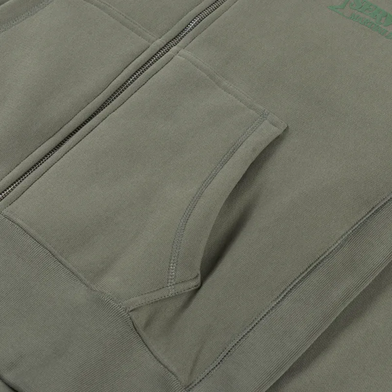 Service Works Martini Zipper Hoodie Olive-5