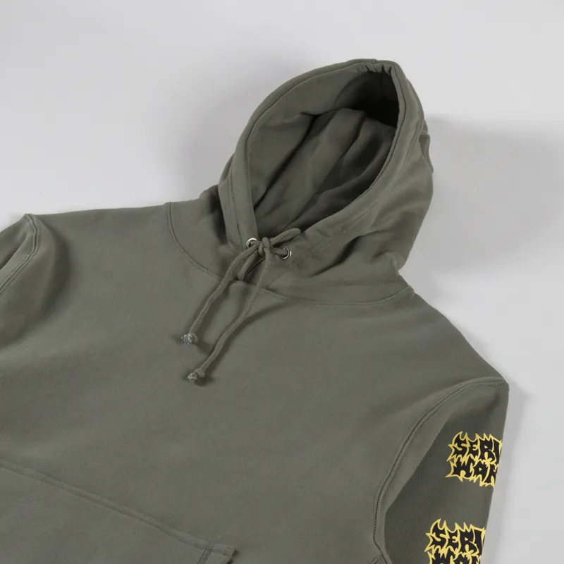 Service Works Thrash Hoodie Olive-2
