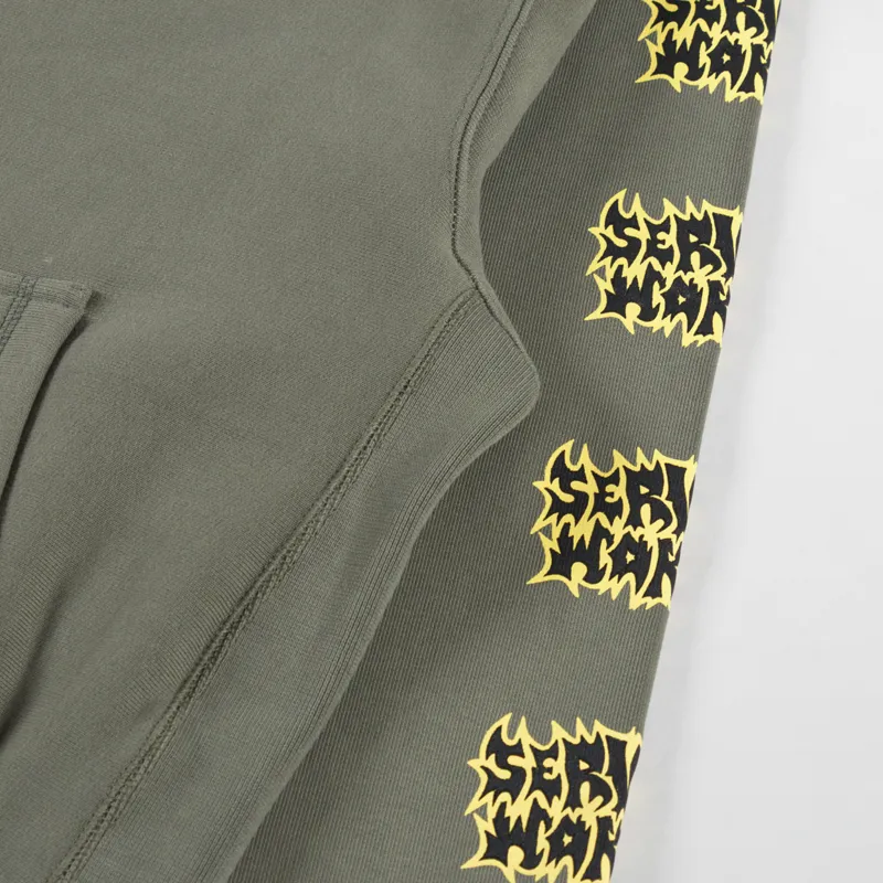Service Works Thrash Hoodie Olive-6
