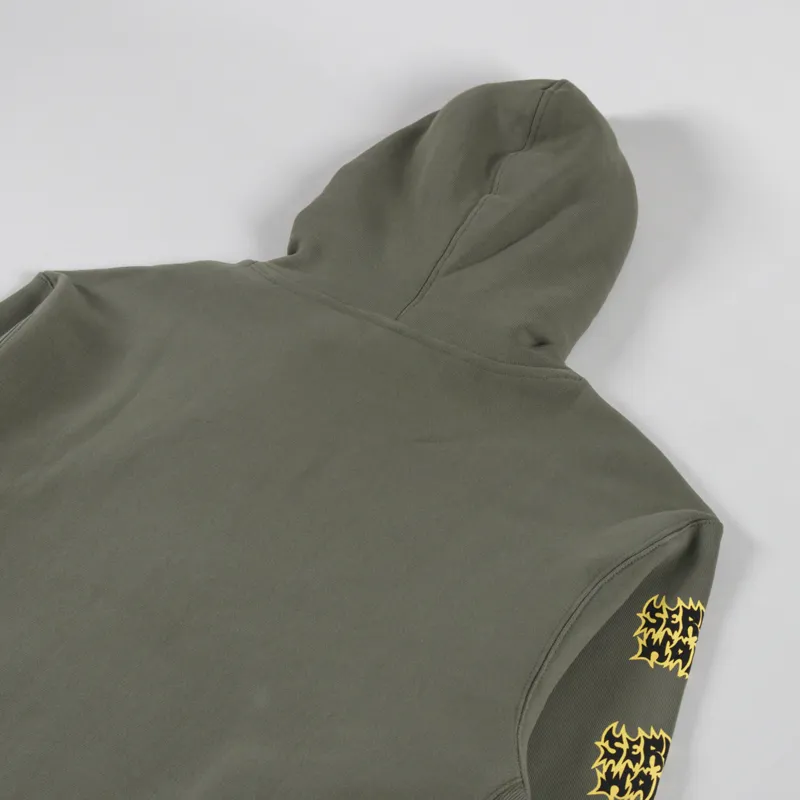 Service Works Thrash Hoodie Olive-3