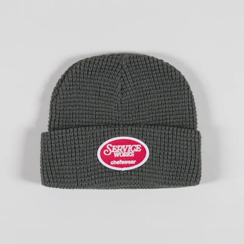 Service Works Waffle Patch Beanie Grey
