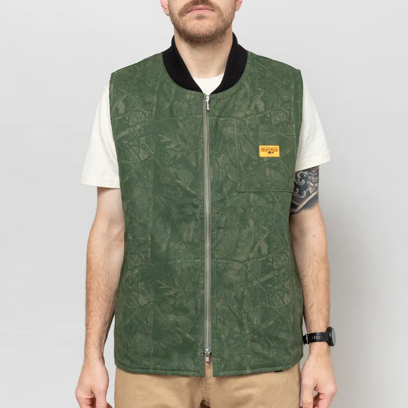 Service Works Xerox Camo Padded Work Vest Olive