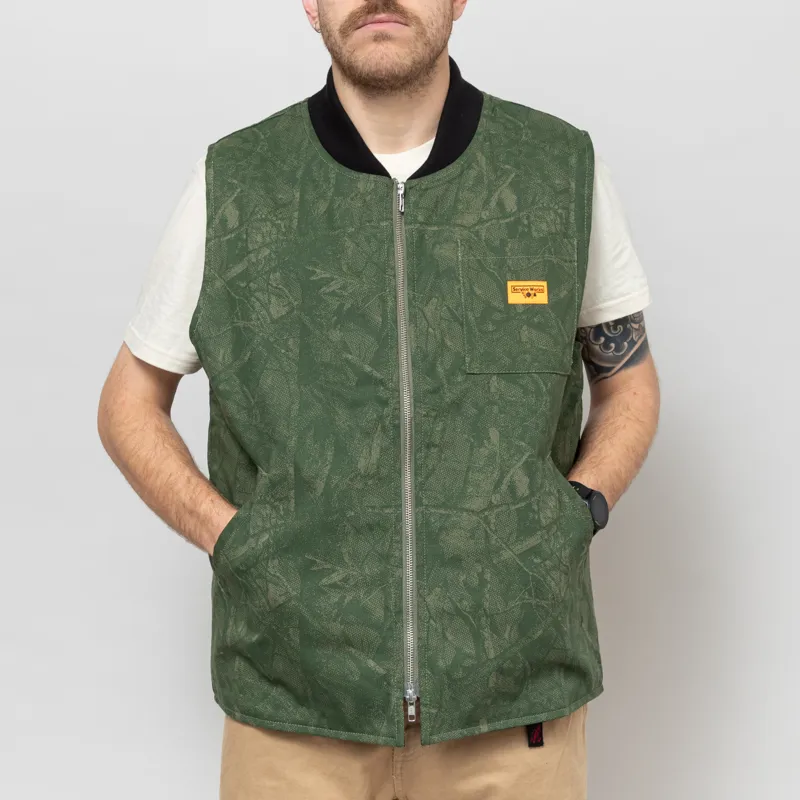 Service Works Xerox Camo Padded Work Vest Olive-1