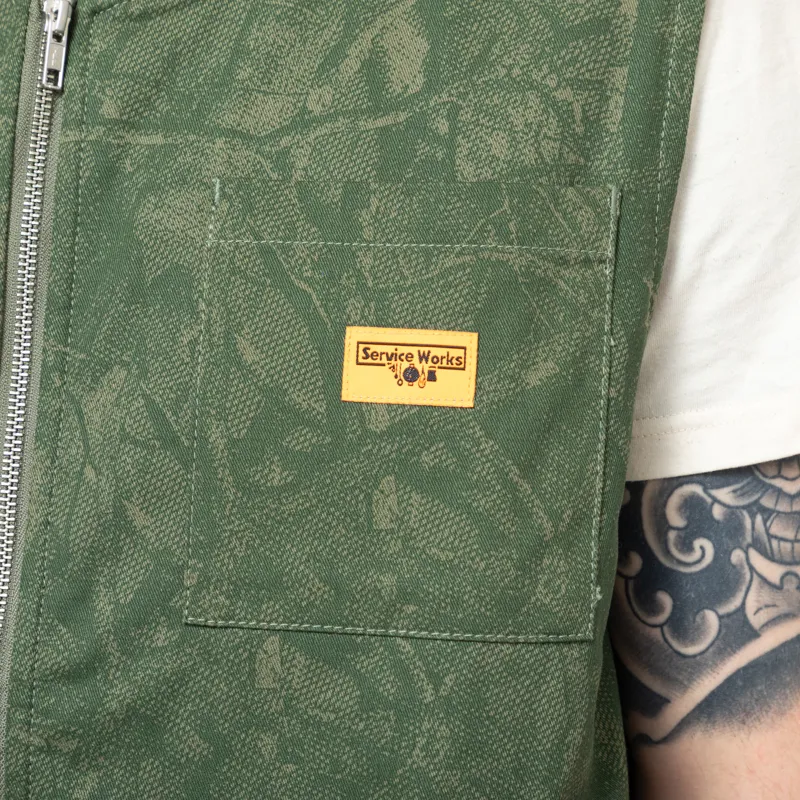 Service Works Xerox Camo Padded Work Vest Olive-9