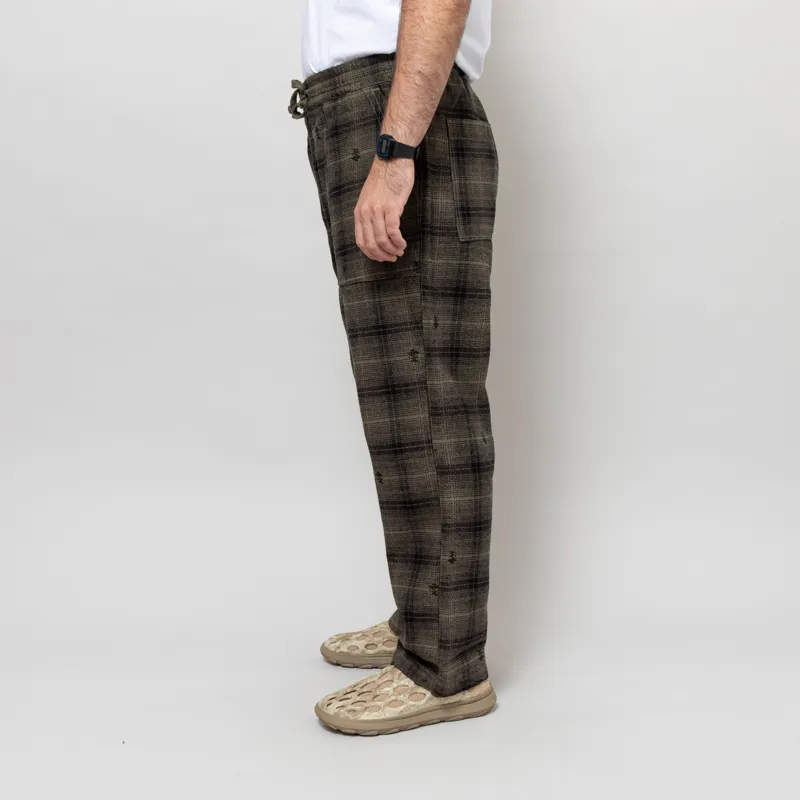 Service Works Thistle Plaid Chef Pants Olive-2
