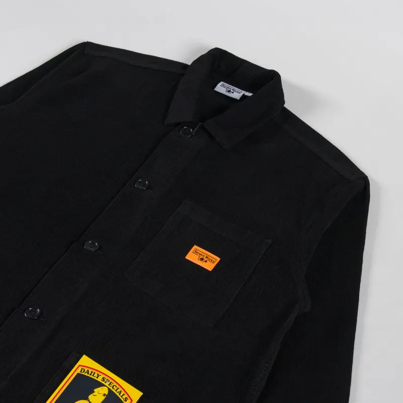 Service Works Corduroy Chore Shirt Black-2