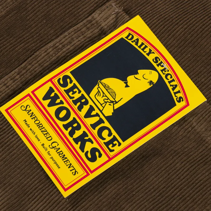 Service Works Corduroy Chore Shirt Bark-8