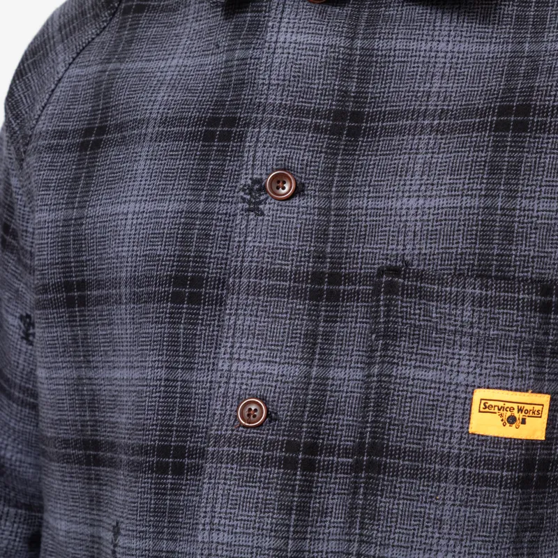 Service Works Thistle Plaid Front Of House Jacket Black-6