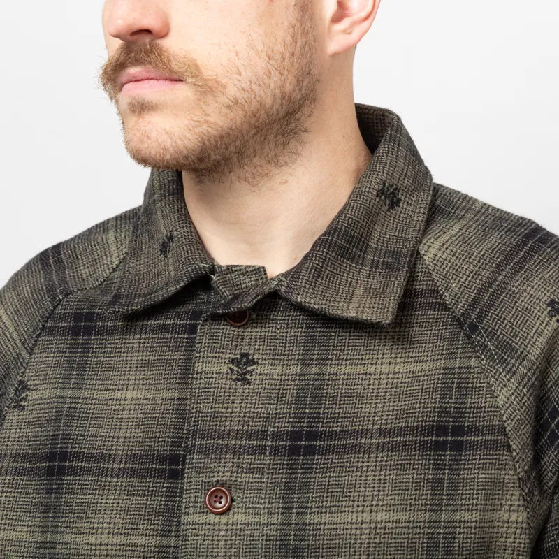 Service Works Thistle Plaid Front Of House Jacket Olive-6