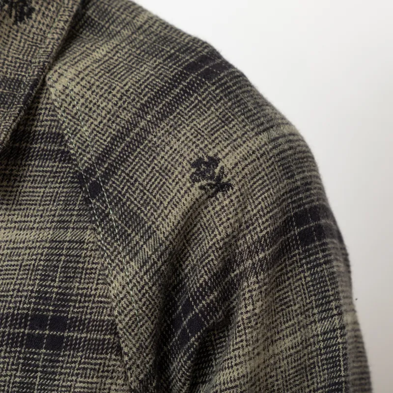 Service Works Thistle Plaid Front Of House Jacket Olive-9