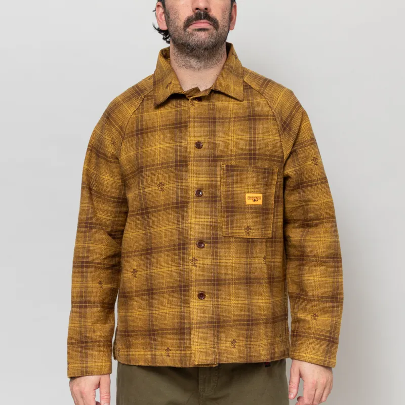 Service Works Thistle Plaid Front Of House Jacket Ochre