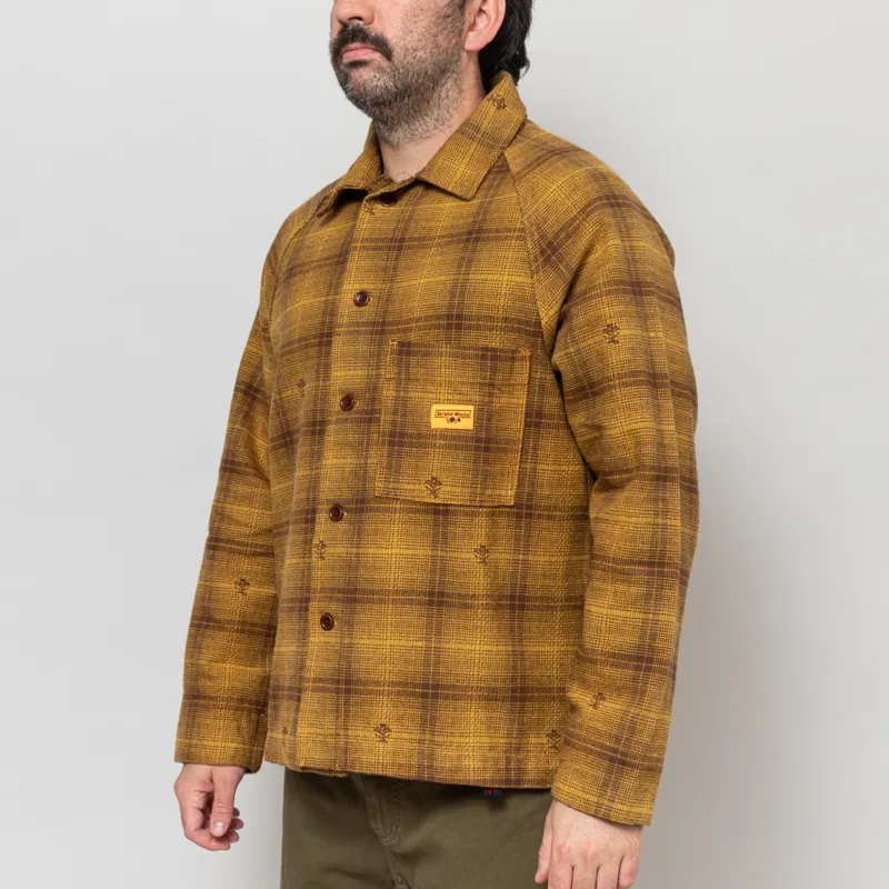 Service Works Thistle Plaid Front Of House Jacket Ochre-1