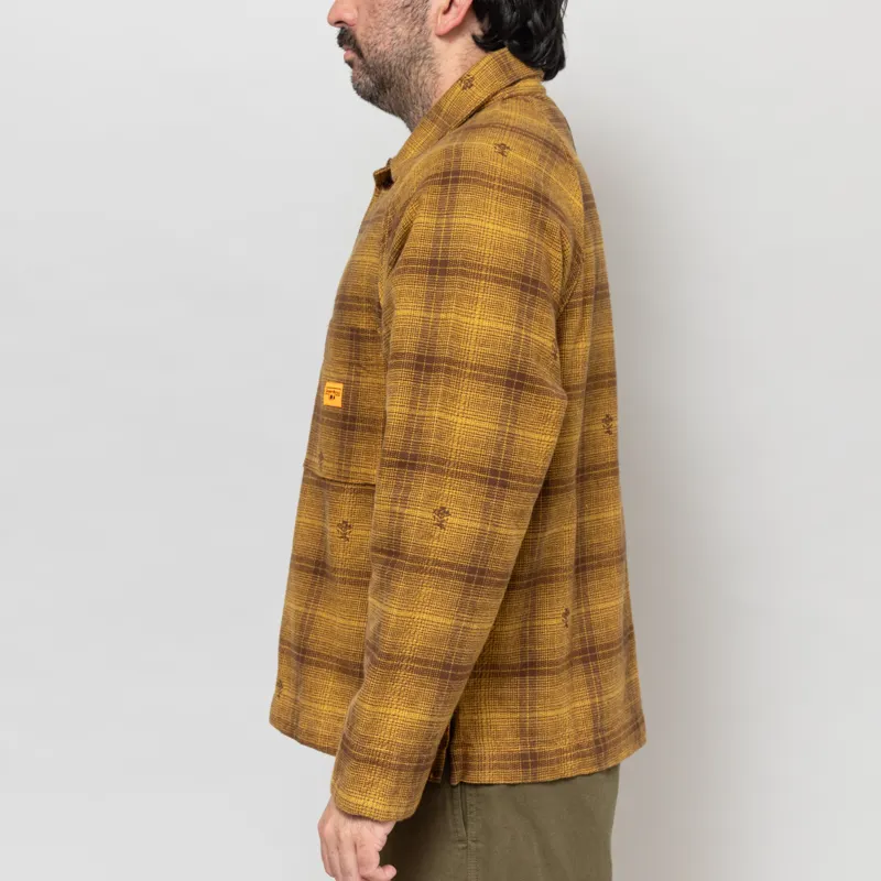 Service Works Thistle Plaid Front Of House Jacket Ochre-2