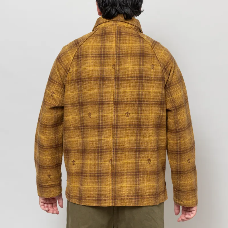 Service Works Thistle Plaid Front Of House Jacket Ochre-3