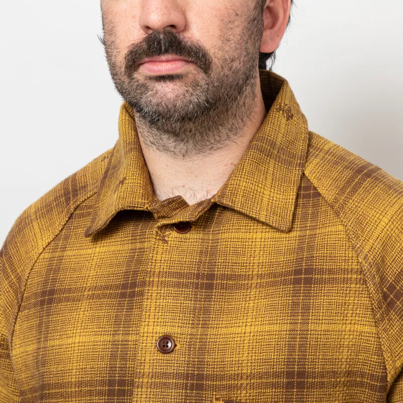 Service Works Thistle Plaid Front Of House Jacket Ochre-5