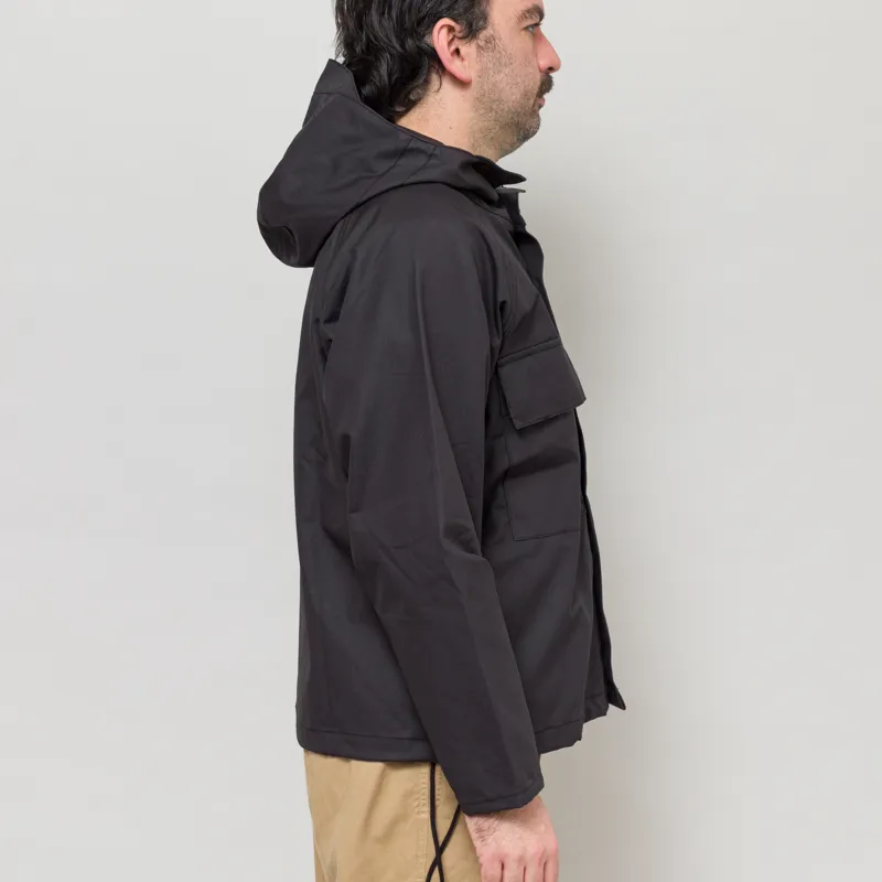 Service Works Waxed Cotton Allotment Parka Black-4