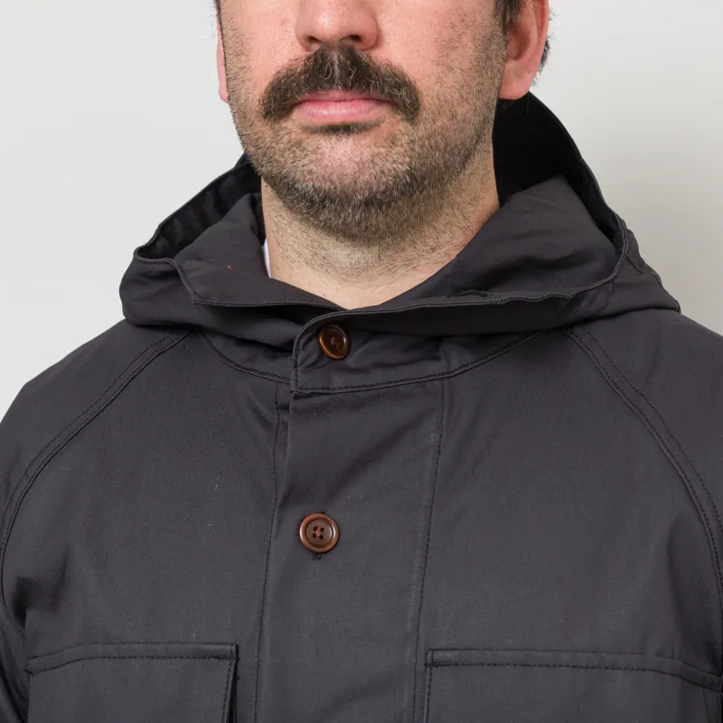 Service Works Waxed Cotton Allotment Parka Black-6