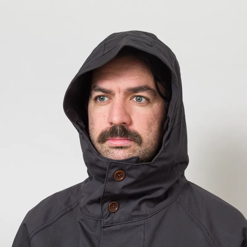 Service Works Waxed Cotton Allotment Parka Black-5