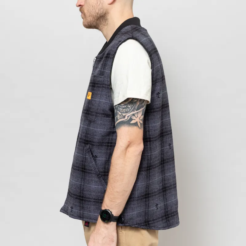 Service Works Thistle Plaid Padded Work Vest Black-4