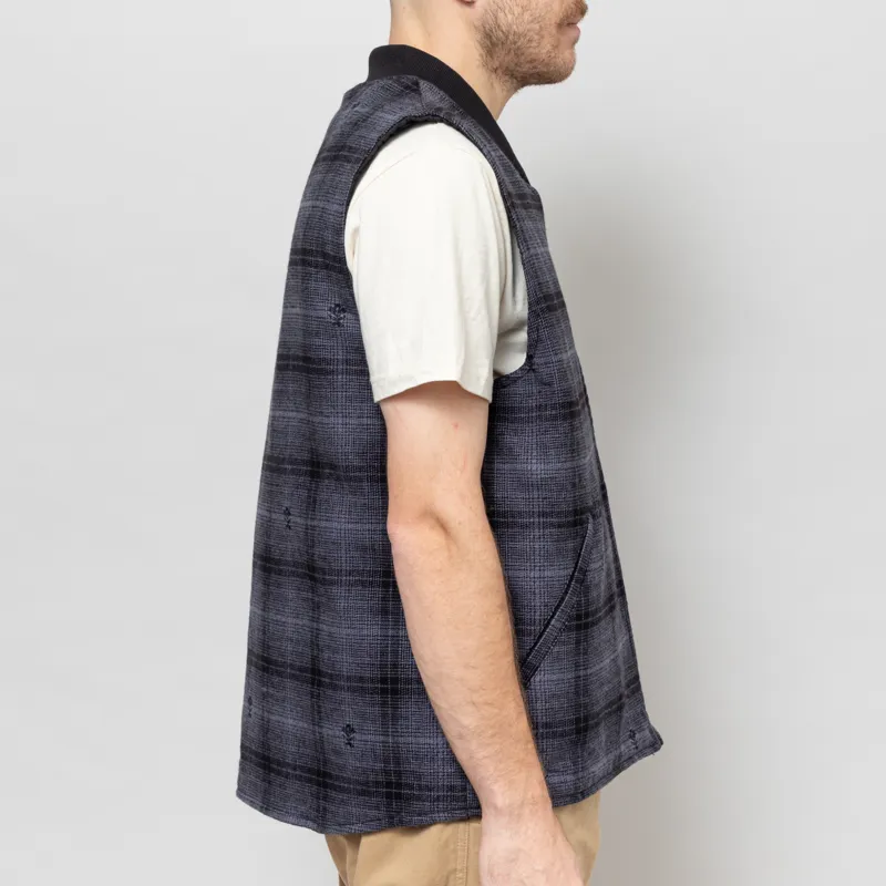 Service Works Thistle Plaid Padded Work Vest Black-6