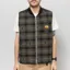 Service Works Thistle Plaid Padded Work Vest Olive
