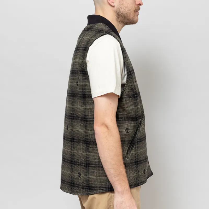Service Works Thistle Plaid Padded Work Vest Olive-6