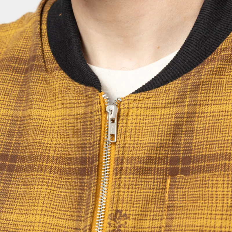 Service Works Thistle Plaid Padded Work Vest Ochre-8