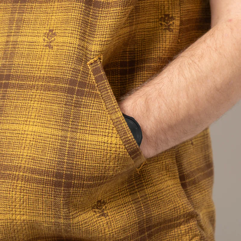 Service Works Thistle Plaid Padded Work Vest Ochre-10