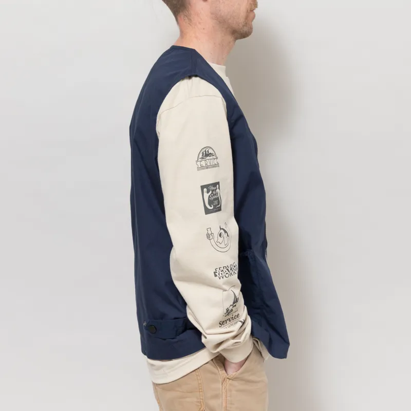 Service Works Gardener Vest Navy-4
