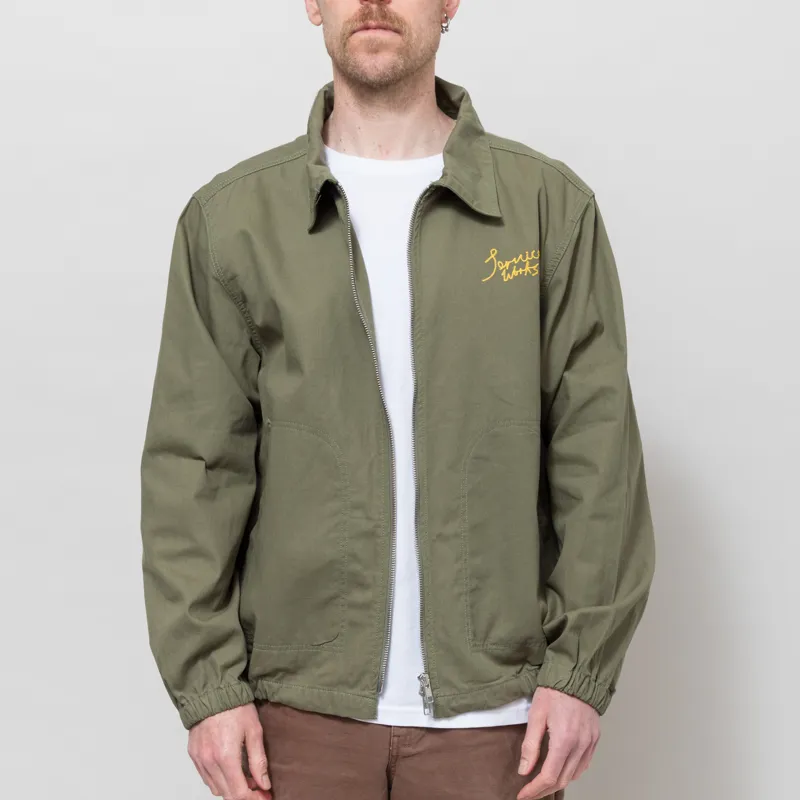 Service Works Twill Work Jacket Olive-3