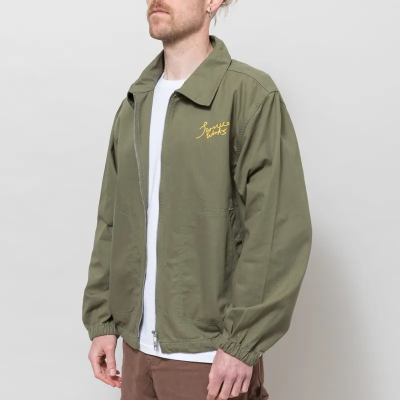 Service Works Twill Work Jacket Olive-2