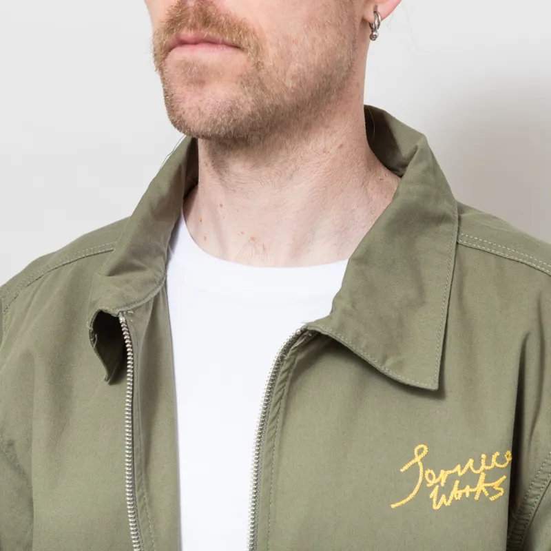 Service Works Twill Work Jacket Olive-6