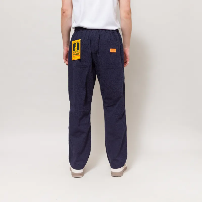 Service Works Seersucker Chef Pants Dark Navy-3