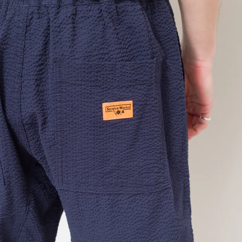 Service Works Seersucker Chef Pants Dark Navy-5