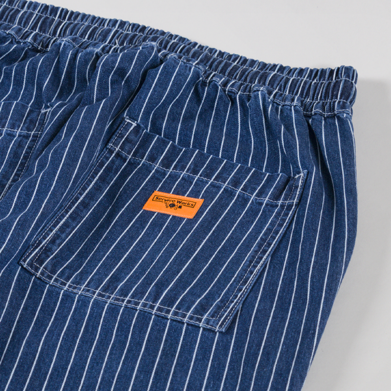 Service Works Pinstripe Denim Chef Pants Indigo-5