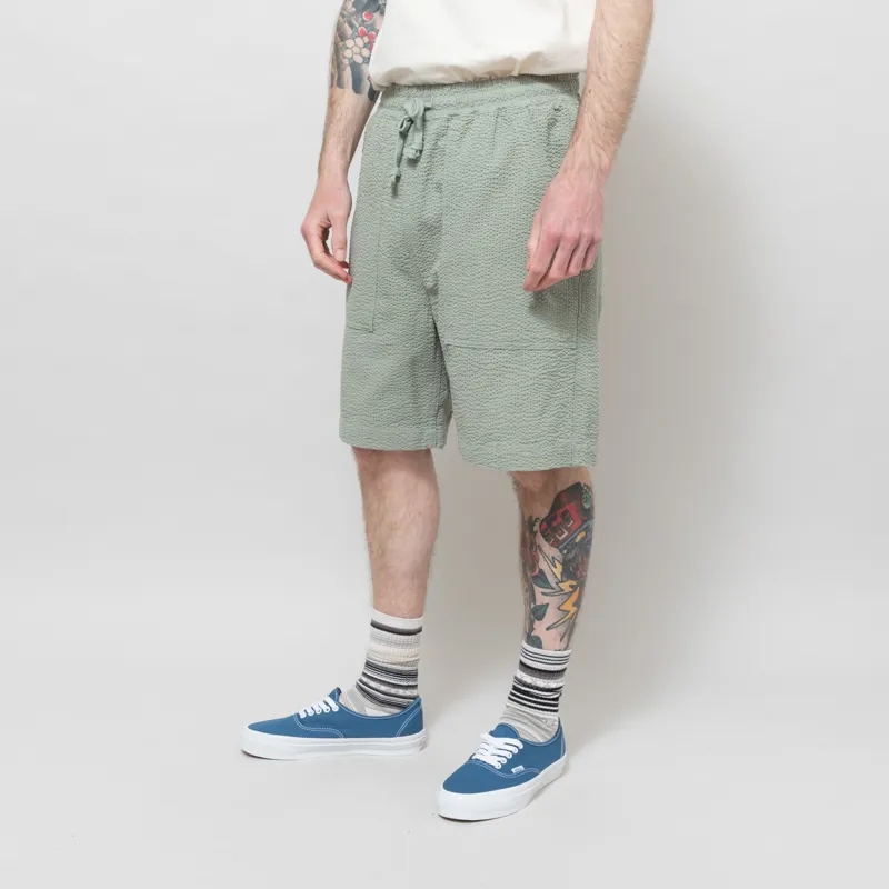 Service Works Seersucker Chef Shorts Sage-1
