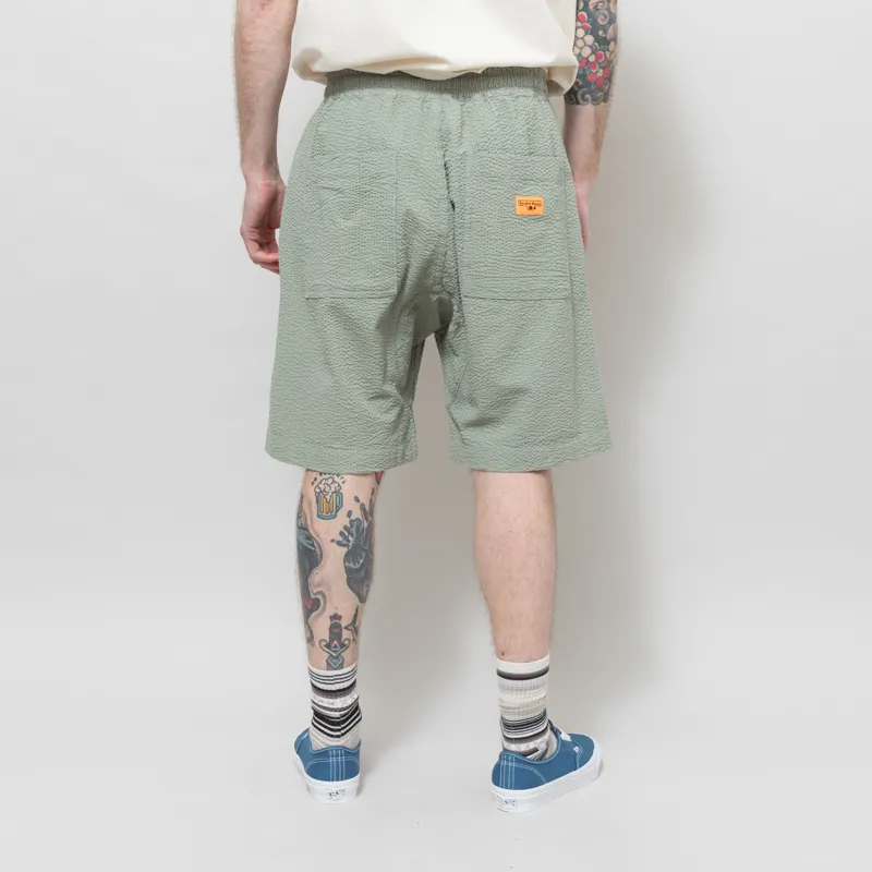 Service Works Seersucker Chef Shorts Sage-2