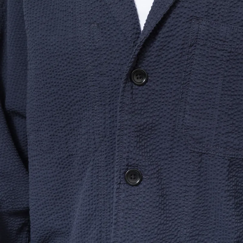 Service Works Seersucker Server Suit Jacket Dark Navy-7