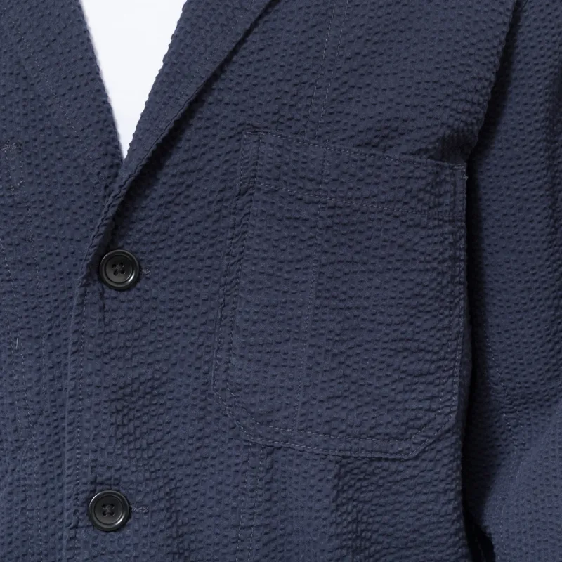 Service Works Seersucker Server Suit Jacket Dark Navy-6
