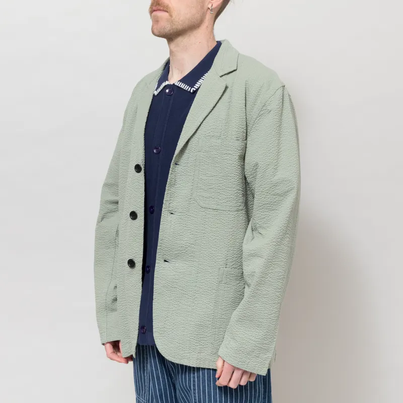 Service Works Seersucker Server Suit Jacket Sage-1