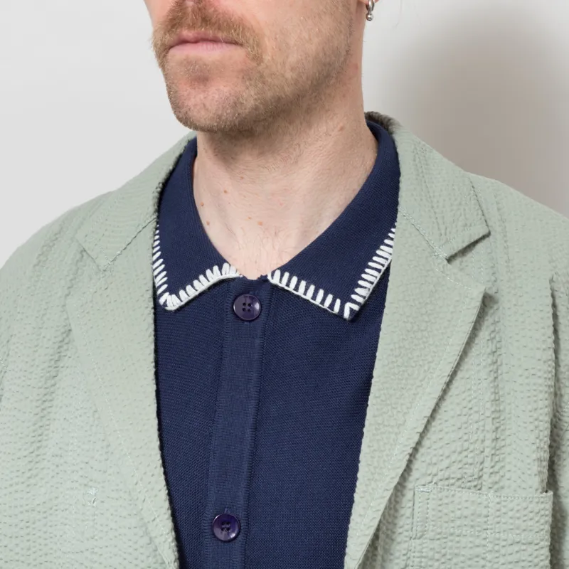Service Works Seersucker Server Suit Jacket Sage-5